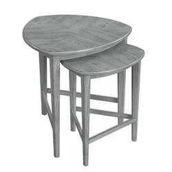 Picture of Butler Specialty 7010418 Finnegan Triangle Nesting Tables, Powder Gray