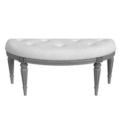 Picture of Butler Specialty 1120418 45 in. Tamara Upholstered Demilune Bench&#44; Gray