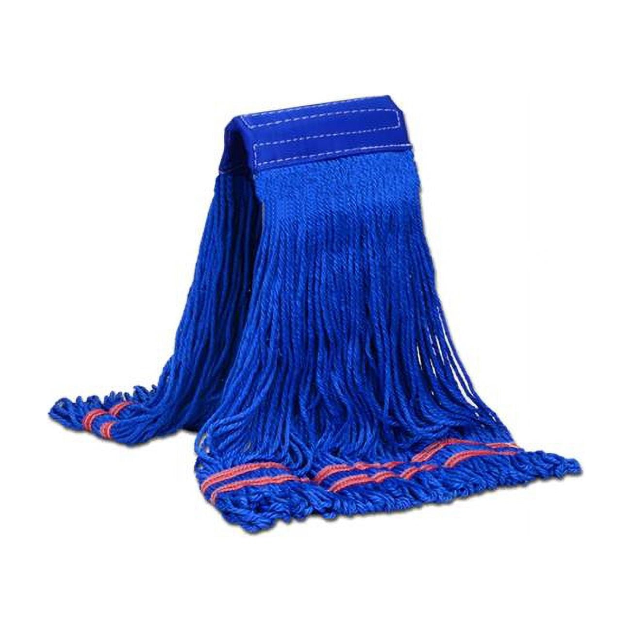 String, 1.25'HB Looped-End, Launderable Blue & White  Medium