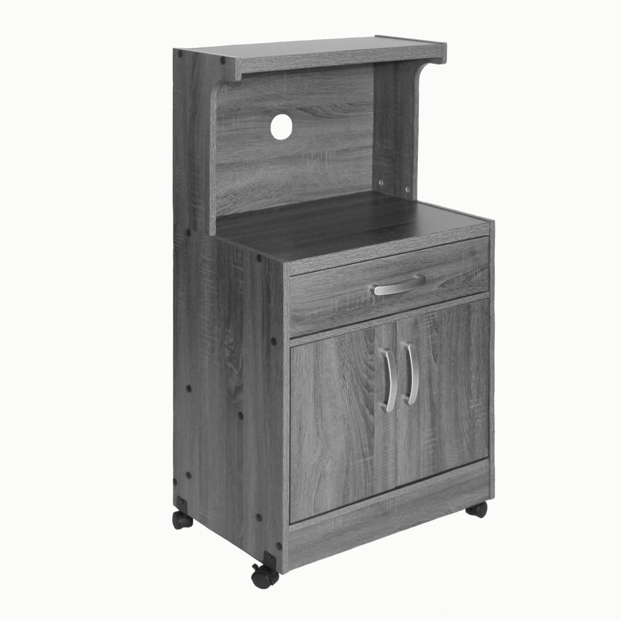 Picture of Better Home 616859964440 16 x 45 x 23.5 in. Shelby Kitchen Wooden Microwave Cart&#44; Gray