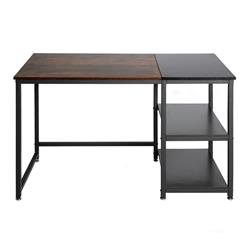 Picture of Better Home 616859965300 47 in. Howdy Home Office Computer Desk with Shelves&#44; Brown