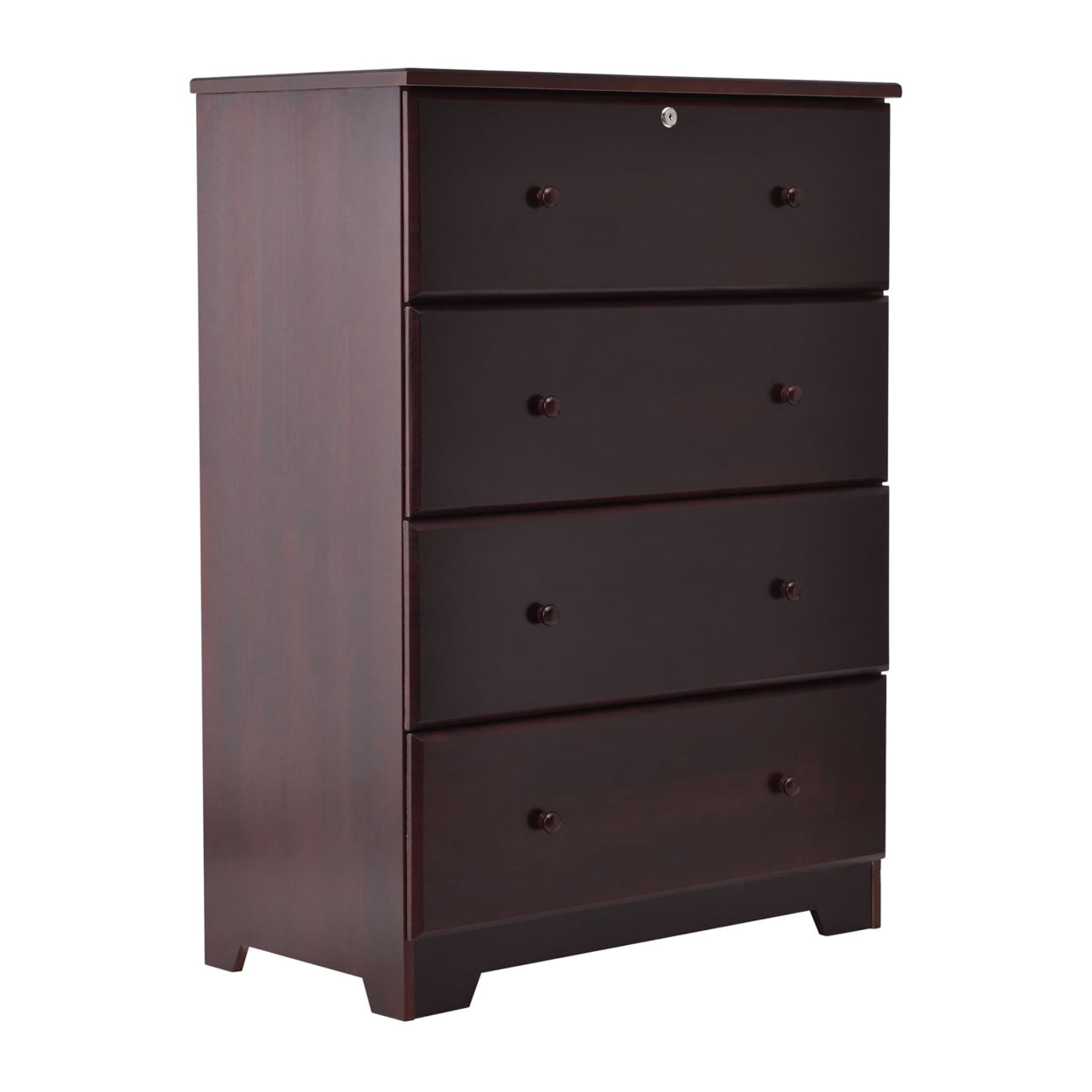 Picture of Better Home PineChest-4D-Mgy 44.5ö L x 32.5ö W x 17.5 in. Isabela Solid Pine Wood 4 Drawer Chest Dresser&#44; Mahogany