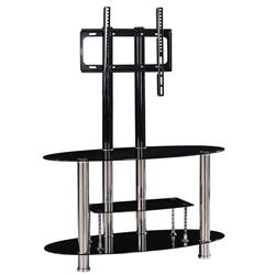 Picture of Better Home TV3BS-C-BLK Zoe Tempered Glass TV Stand with Mount for 55 in. TV&#44; Black - 50 x 35 x 15.5 in.