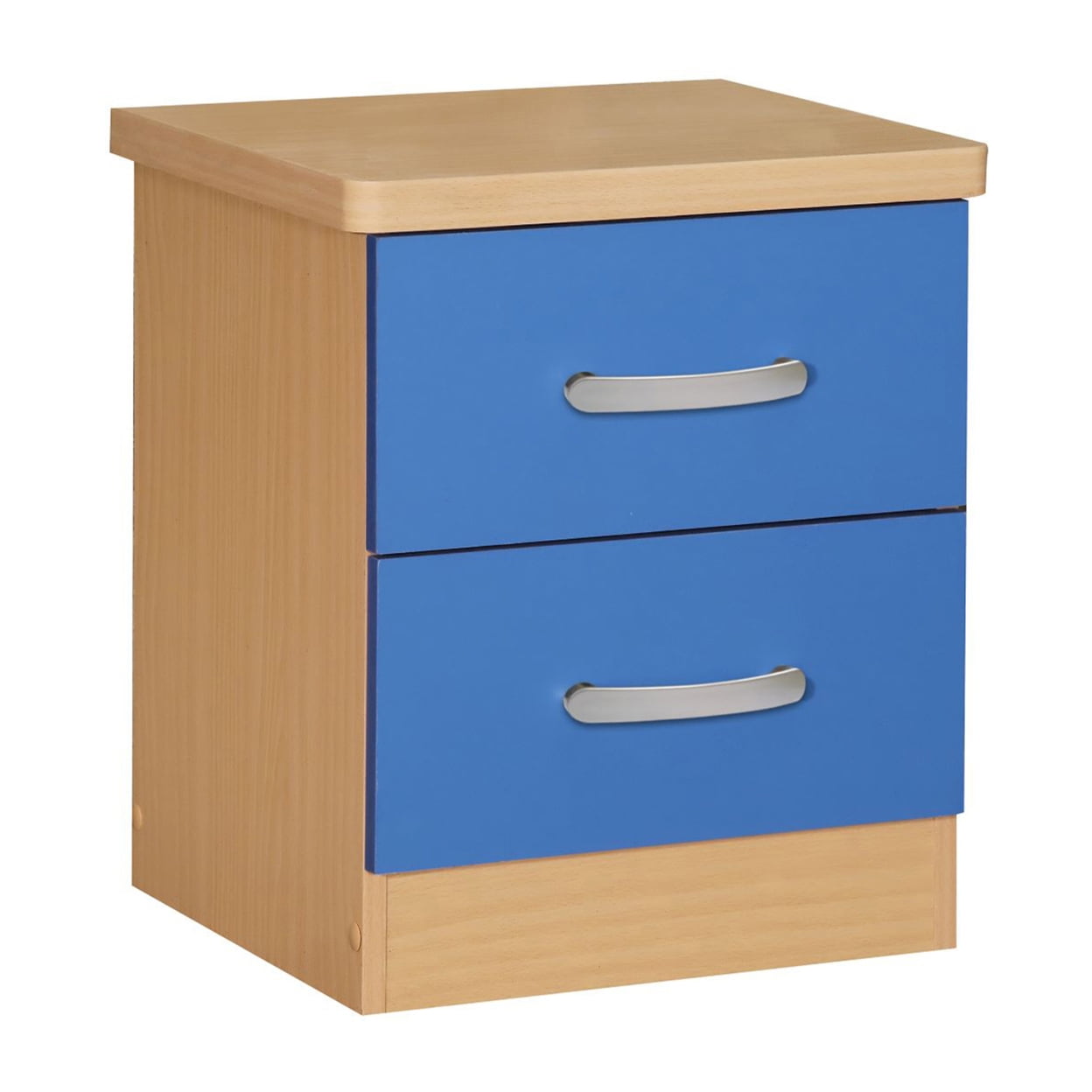 Picture of Better Home NTR-2D-Blu Cindy Faux Wood 2 Drawer Nightstand, Blue - 20 x 17 x 16 in.
