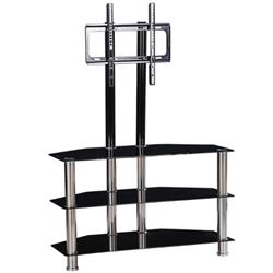 Picture of Better Home TV3BS-A Ivy Tempered Glass TV Stand with Mount for 55 in. TV&#44; Black - 50.5 x 35 x 16 in.