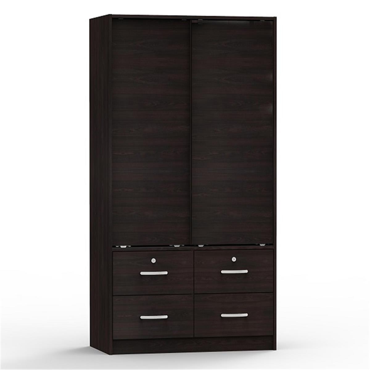 Picture of Better Home W44-TOB Sarah Modern Wood Double Sliding Door Armoire&#44; Tobacco