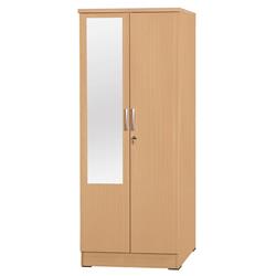 Picture of Better Home Products NW104-M-BEE Harmony Two Door Armoire Wardrobe Cabinet with Mirror Beech&#44; Maple