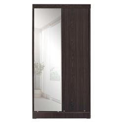 Picture of Better Home Products W40-M-Tob Mirror Wood Double Sliding Door Wardrobe&#44; Tobacco