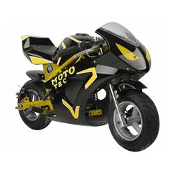 Picture of MotoTec MT-Gas-GT-Yellow Gas Pocket Bike GT 49CC 2 Stroke - Yellow