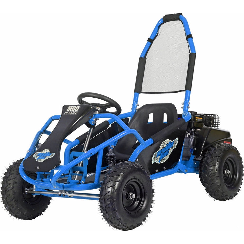 MT-GK-Mud-98cc-Blue 98cc Mud Monster Full Suspension Go Kart, Blue