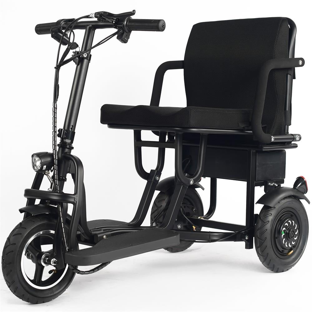 Picture of Mototec MT-FOLD-TRK-700 48V 700W Folding Mobility Electric Trike for Dual Motor Lithium, Black