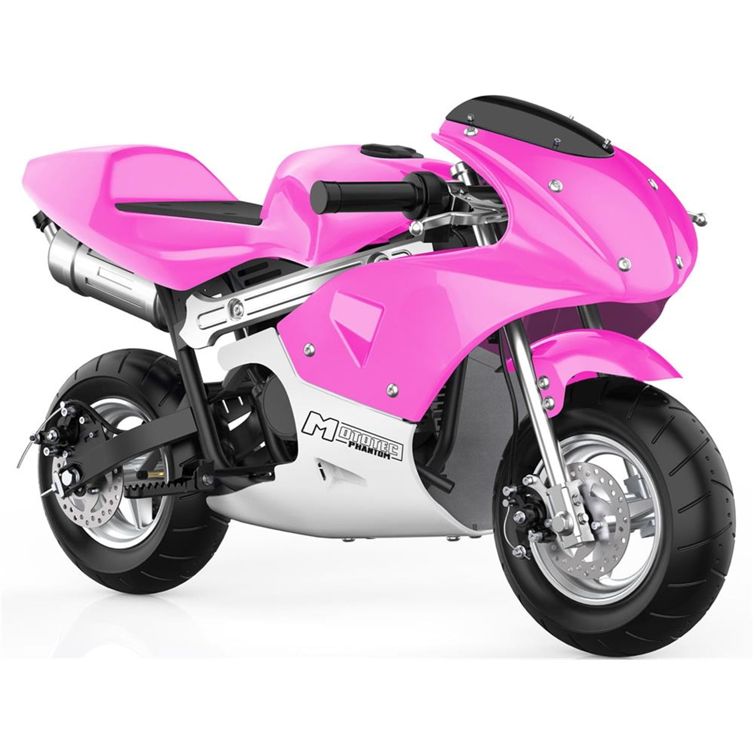 Picture of MotoTec MT-Phantom-49cc-Pink 49cc 2-Stroke Phantom Gas Pocket Bike&#44; Pink