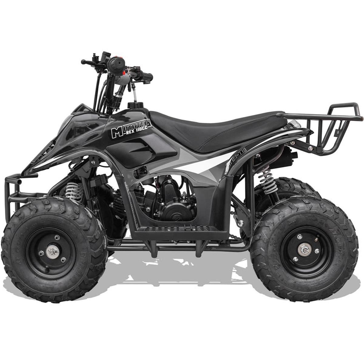 Picture of MotoTec MT-ATV-Rex-110cc-Black 110cc Rex 4-Stroke Kids Gas ATV Bike, Black