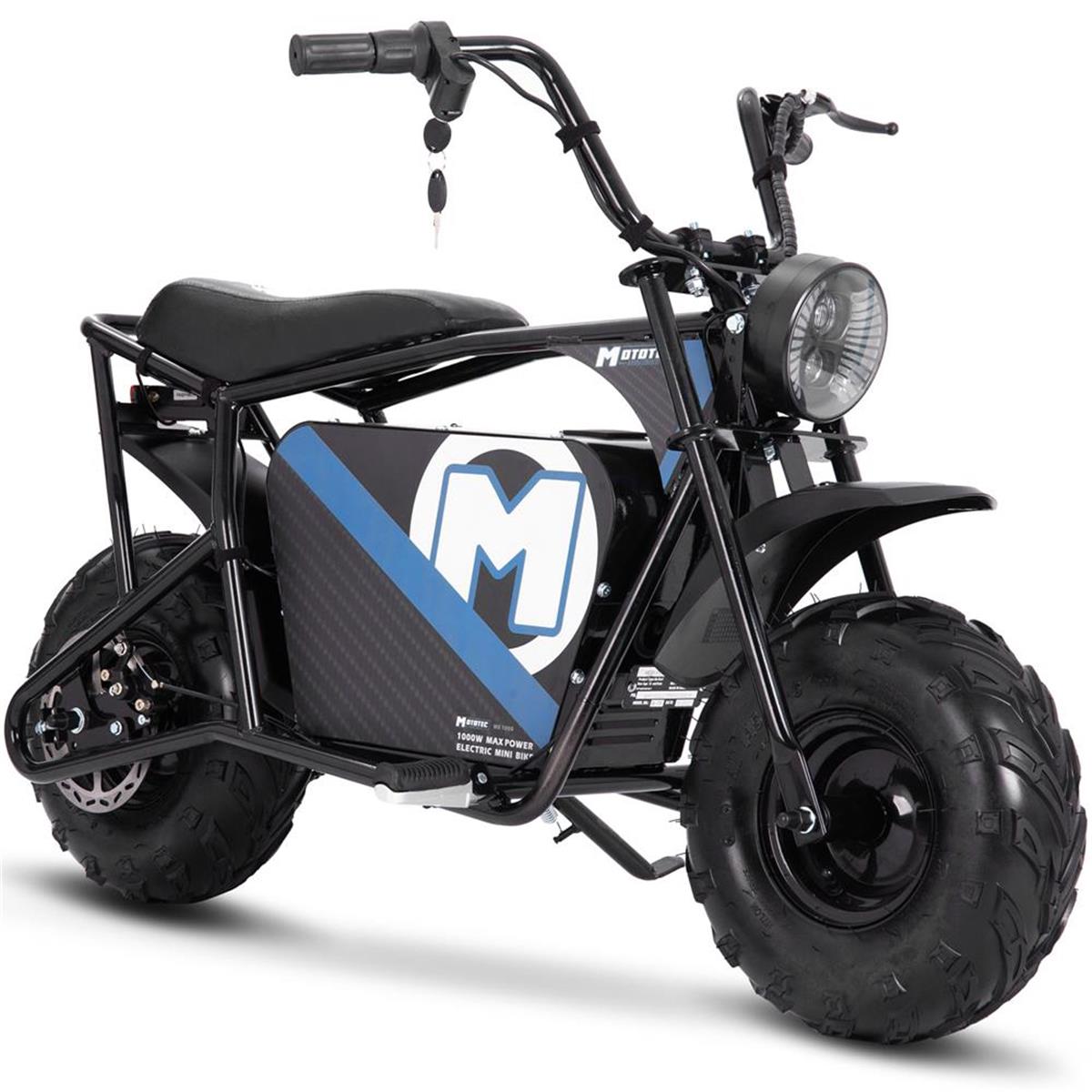 Picture of Mototec MT-MiniBike-48v-1000w-Black 48V 1000W Electric Powered Mini Bike - Black