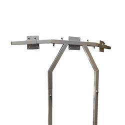 Triple Monitor Stand - Silver - Adjustable Width - VESA Compatible