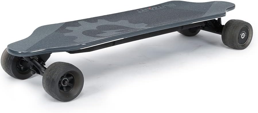 Picture of Blitzart EB-S5801GT Huracane Dual Motor Electric Skateboard with Replaceable Tires&#44; Grey