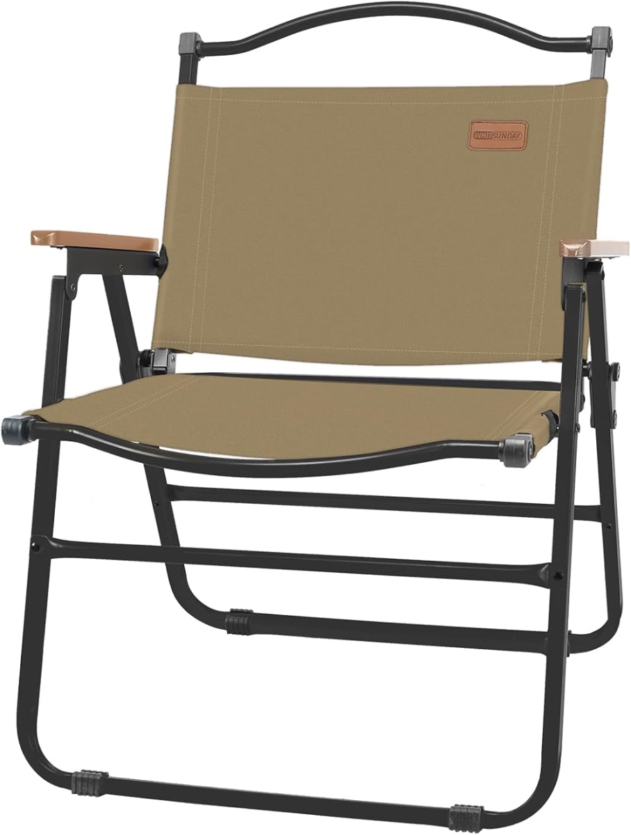 Cc-L-Bn 1P Foldable Portable Camping Chair, Brown - Large