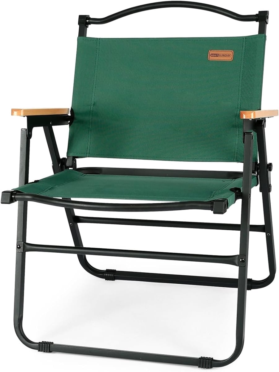 Foldable Portable Camping Chair, Green - Large