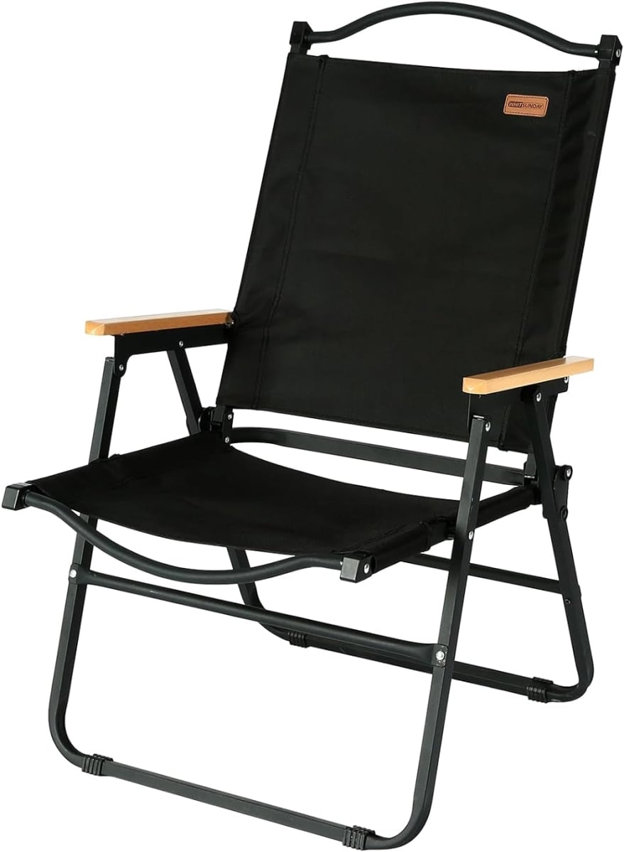 Cc-XL-Blk 1P Foldable Portable Camping Chair, Black - Extra Large