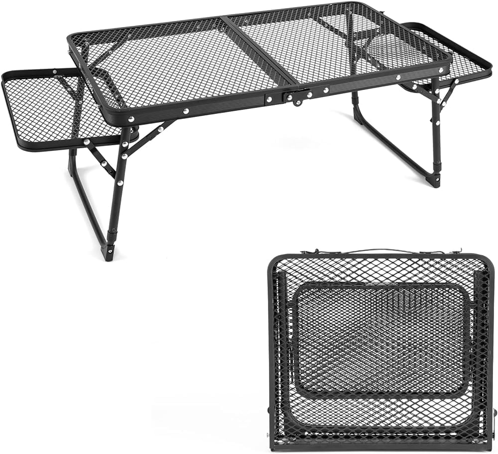 Iron-Tbl Versatile Camping Table, Black