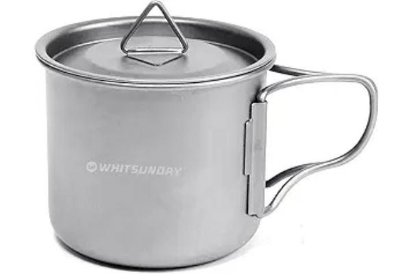 Picture of Whitsunday Ti-Cup-L 24.6 qt. Titanium Pot with Lid Ultralight Mug Eco-Friendly