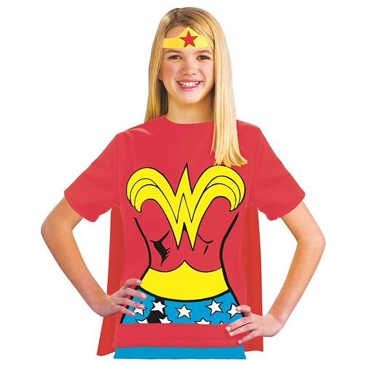 Picture of BuySeasons 285144 Wonder Woman Shirt Kids Costume&#44; Small