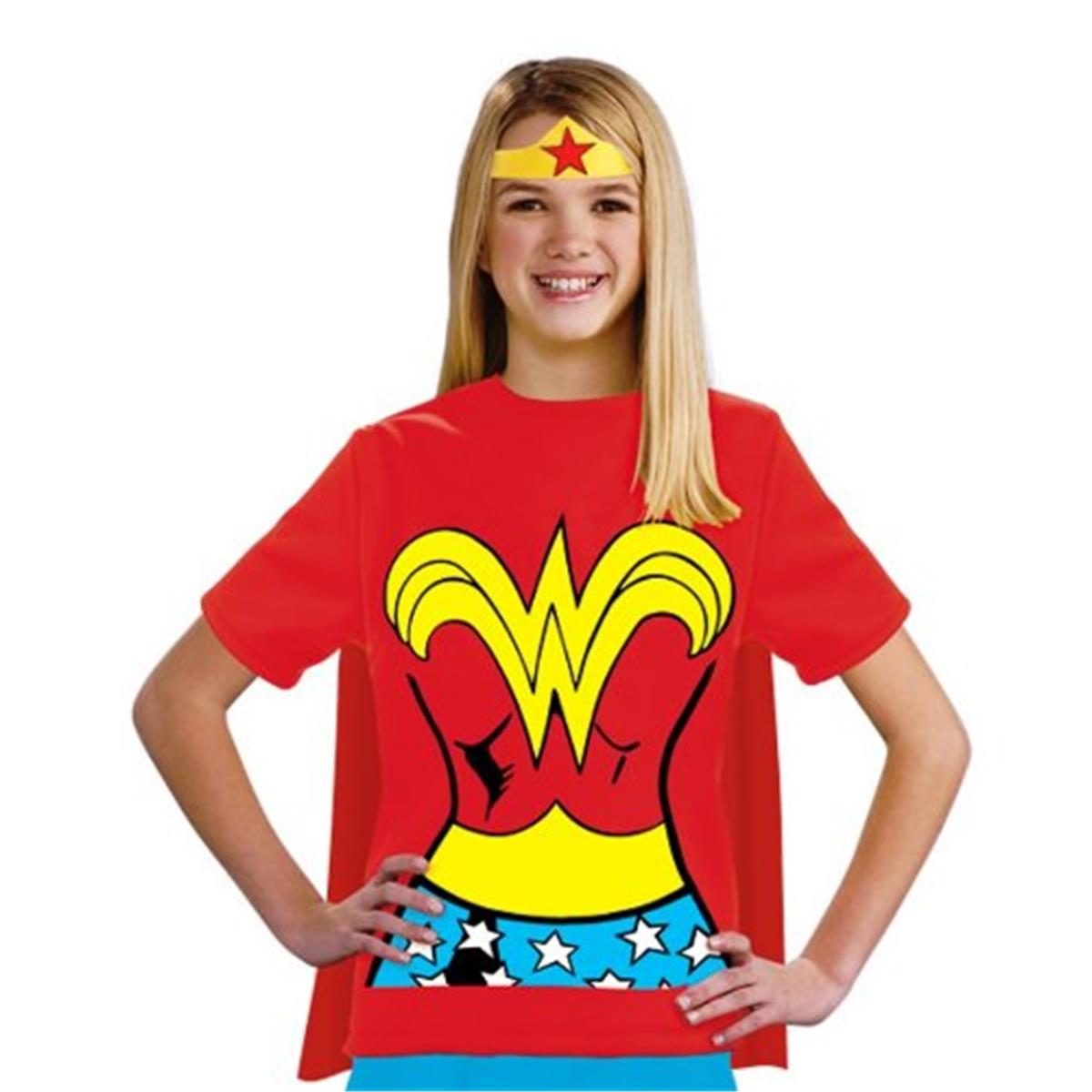 Picture of BuySeasons 286763 Wonder Woman Shirt Kids Costume&#44; Medium
