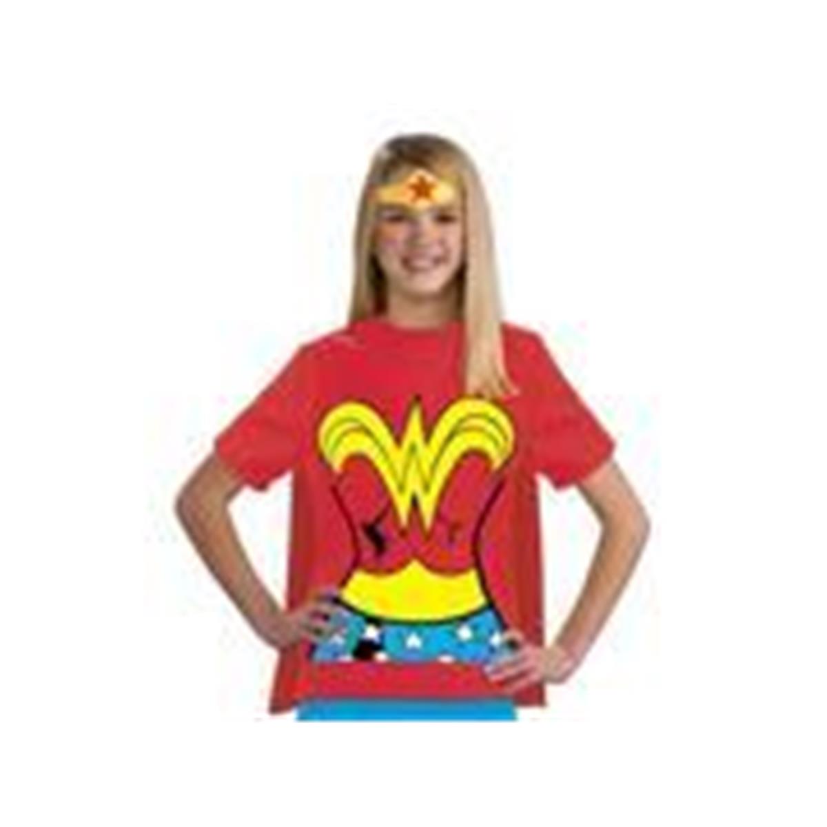 Picture of BuySeasons 286762 Wonder Woman Shirt Kids Costume&#44; Large
