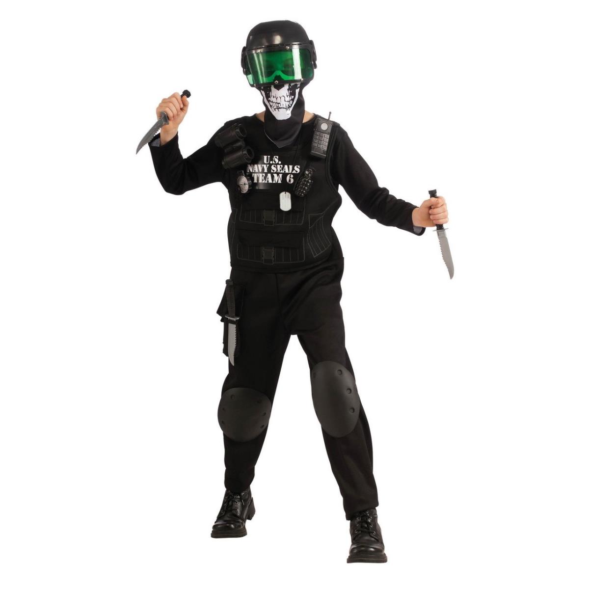 Picture of BuySeasons 286766 Kids Black Team 6 Costume&#44; Small