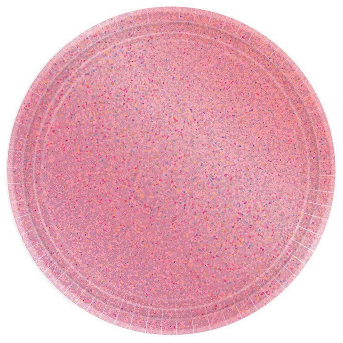 Picture of Amscan 306654 Prismatic Pink Dessert Plate&#44; Pack of 8