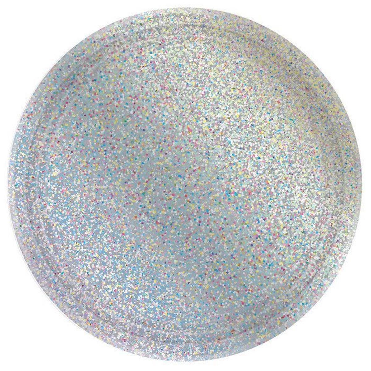 Picture of Amscan 306661 Prismatic Silver Lunch Plate&#44; Pack of 8