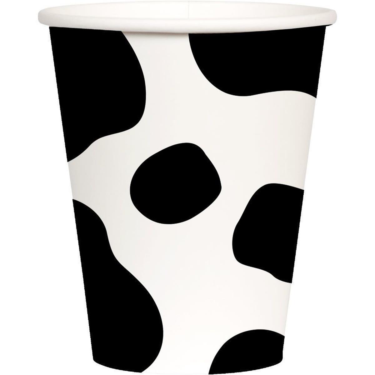 Picture of Birth5000 305730 9 oz Cow Print Cups&#44; Pack of 8