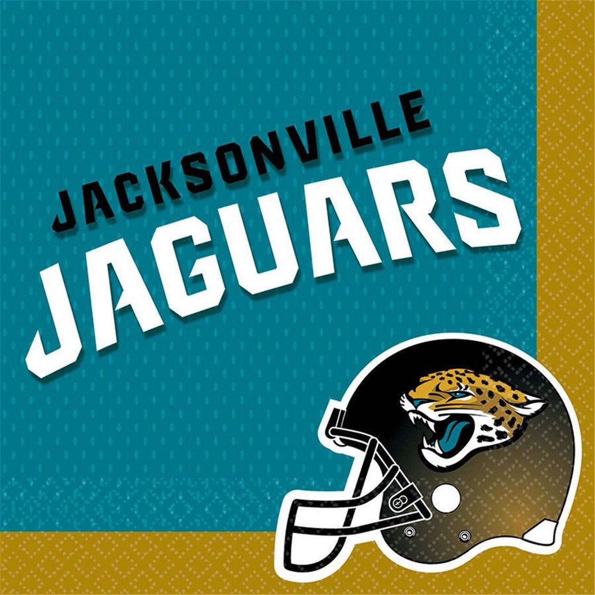 Picture of Amscan 306673 Jacksonville Jaguars NFL Lunch Napkin&#44; Pack of 16