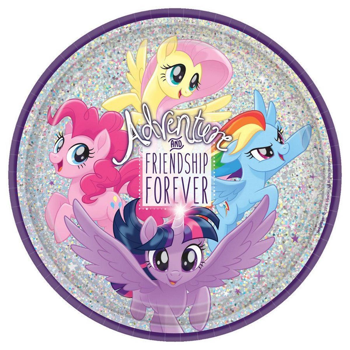 Picture of Amscan 307224 9 in. My Little Pony Friendship Adventures Prismatic Lunch Plate&#44; Pack of 8