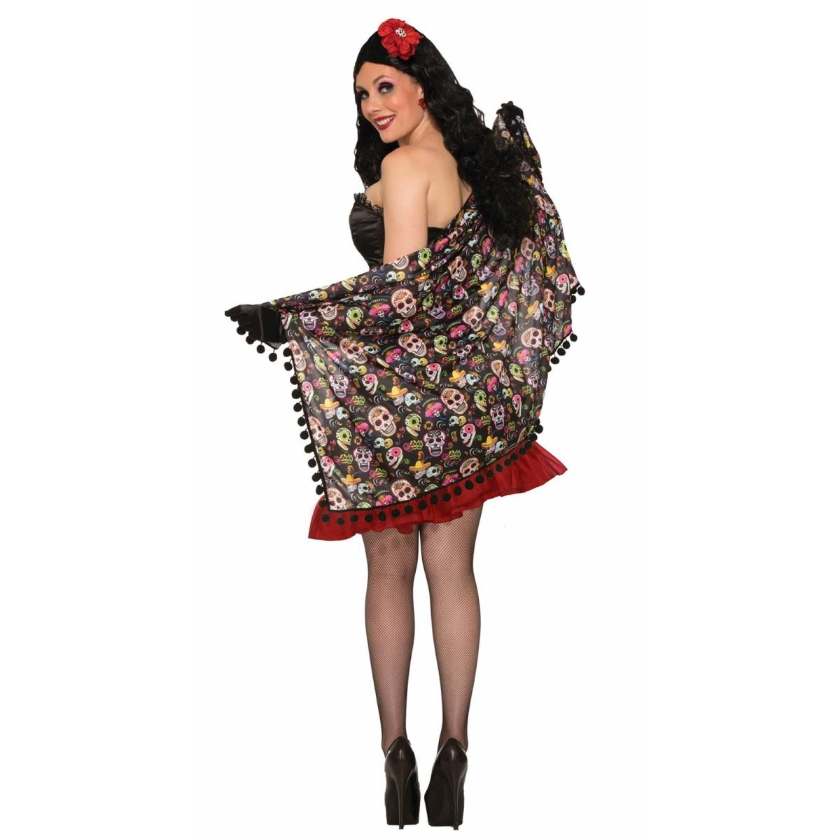 Picture of Forum 413298 Day of the Dead Shawl - One Size