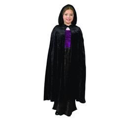 Picture of Charades 407934 Hooded Cloak Black Child Costume for Boys - One Size