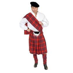 Picture of Charades 408592 Mens Scottish Red Kilt Adult Costume&#44; Medium