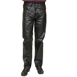 Picture of Charades 408598 Mens Black Adult Pleather Jeans - Size 34