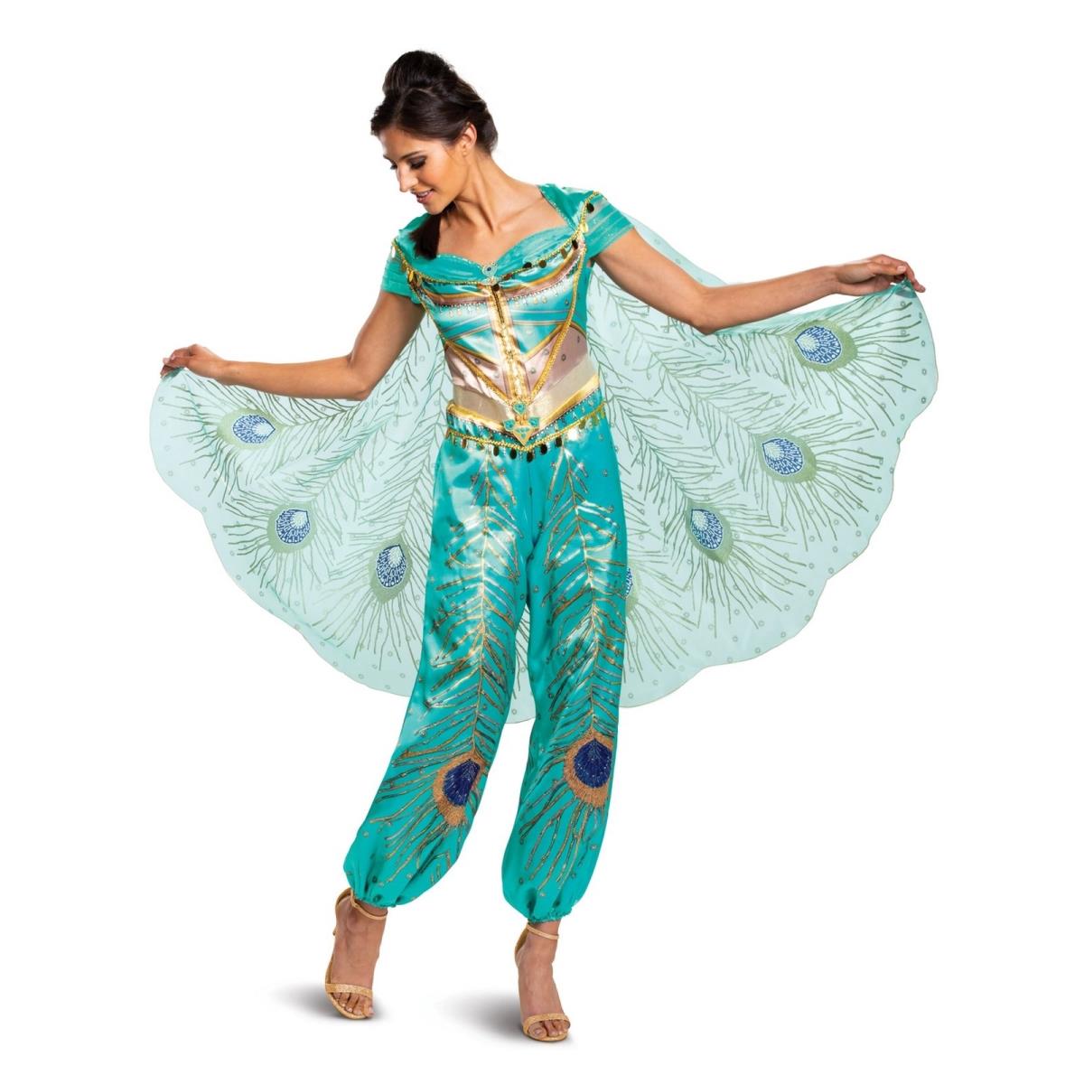 Picture of Disguise 403116 Aladdin Jasmine Teal Deluxe Adult Costume for Womens - Size 8-10