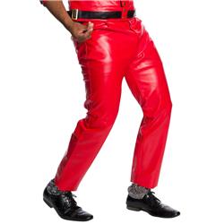 Picture of Charades 408611 Adult Pleather Jeans for Mens&#44; Red - Size NS7