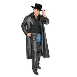Picture of Charades 408108 Mens Range Rider Leather Adult Costume&#44; Small