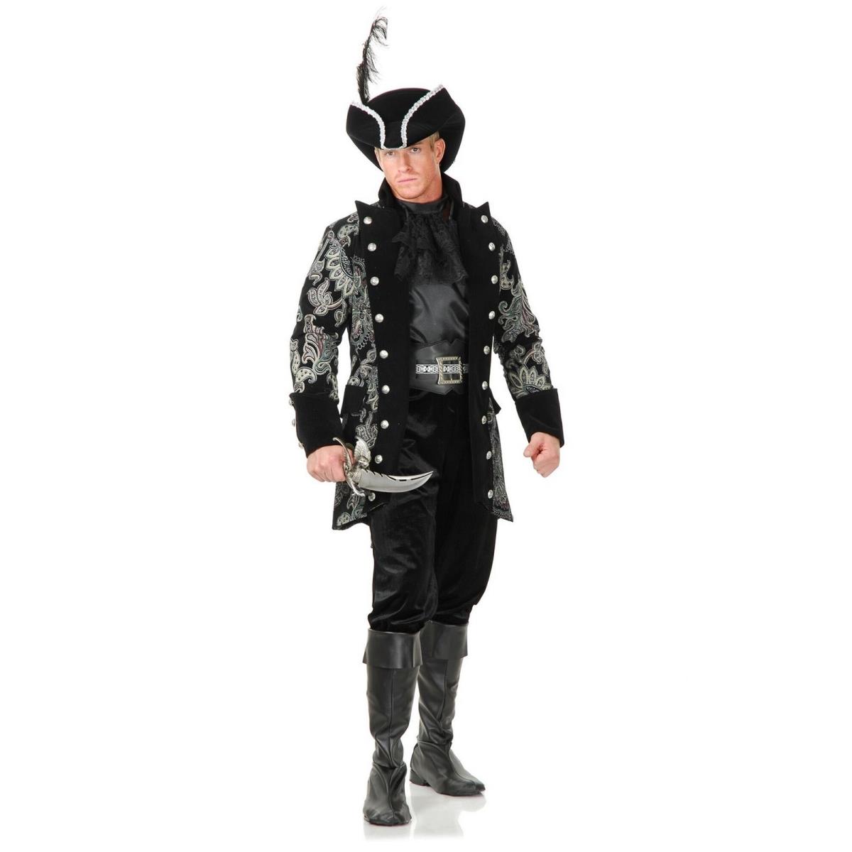 Picture of Charades 408927 Royal Silver Pirate Captain Adult Costume - Extra Small