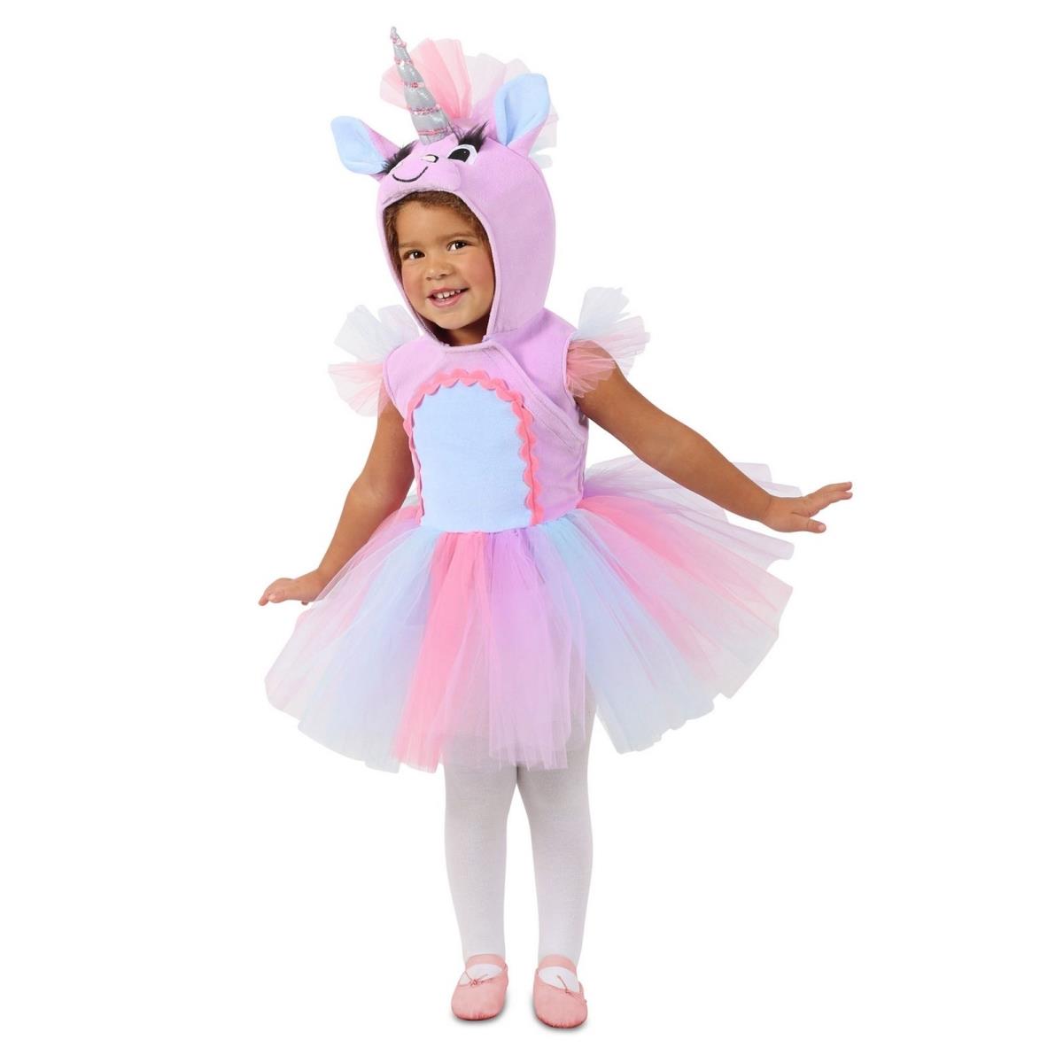 Picture of Princess 407630 Girls Pastel Unicorn Dress - Toddler