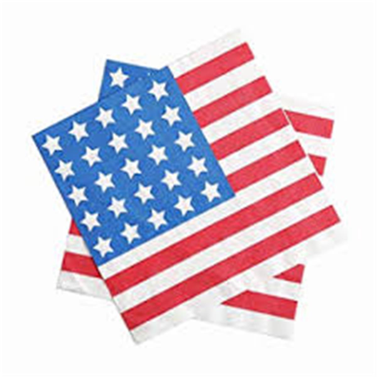 Picture of Forum Novelties 311178 Patriotic Stars & Stripes Lunch Napkin - 16 Count