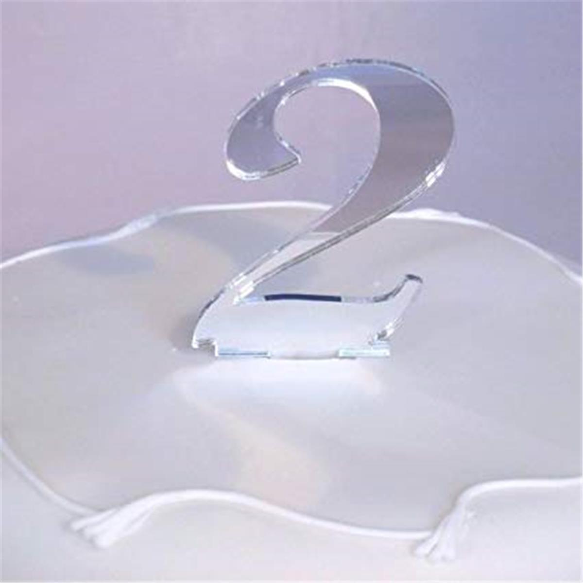 Picture of Forum Novelties 308832 Silver 2 Mirror Cake Topper