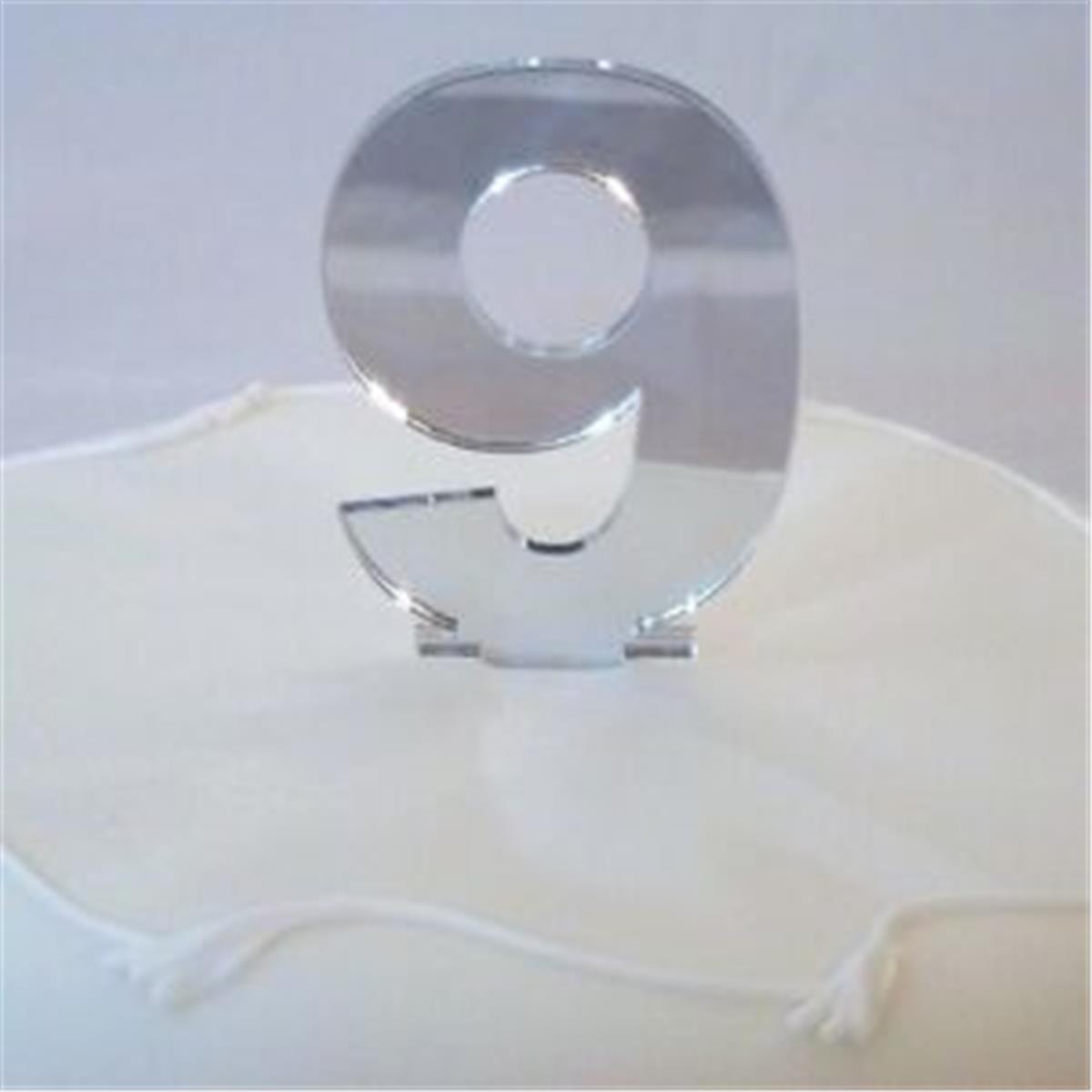 Picture of Forum Novelties 308833 Silver 9 Mirror Cake Topper