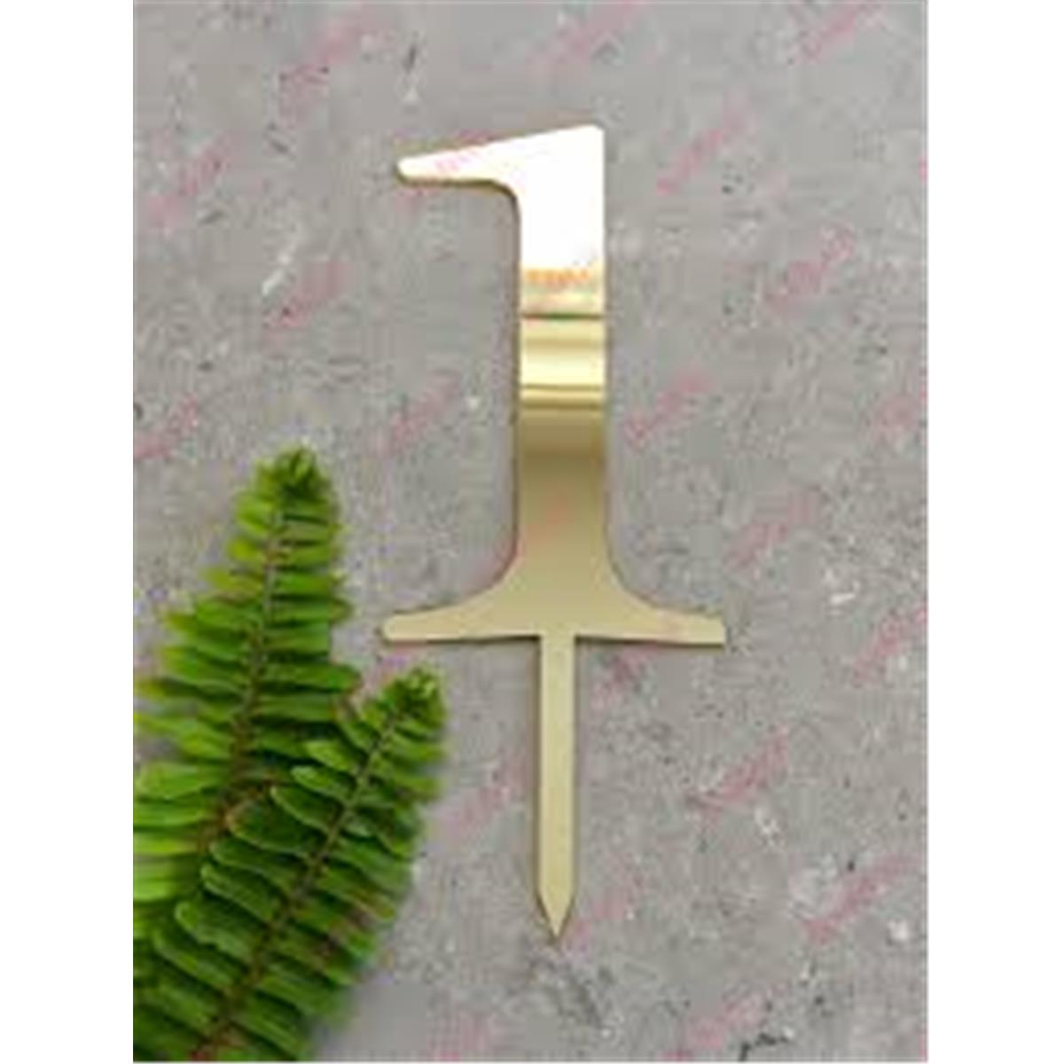 Picture of Forum Novelties 308835 Gold 1 Mirror Cake Topper