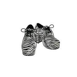 Picture of Rubies Costume 402924 Mens Pimp Platform Zebra Shoes, Small