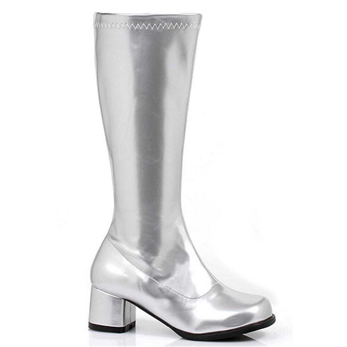 Picture of Rubies Costume 402921 Child Gogo Boot, Silver - Medium