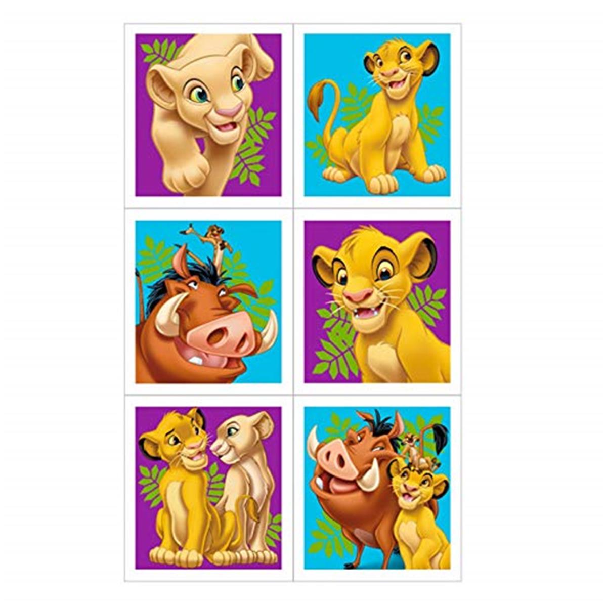 Picture of Unique Industries 310020 The Lion King Sticker Sheets - 4 Count